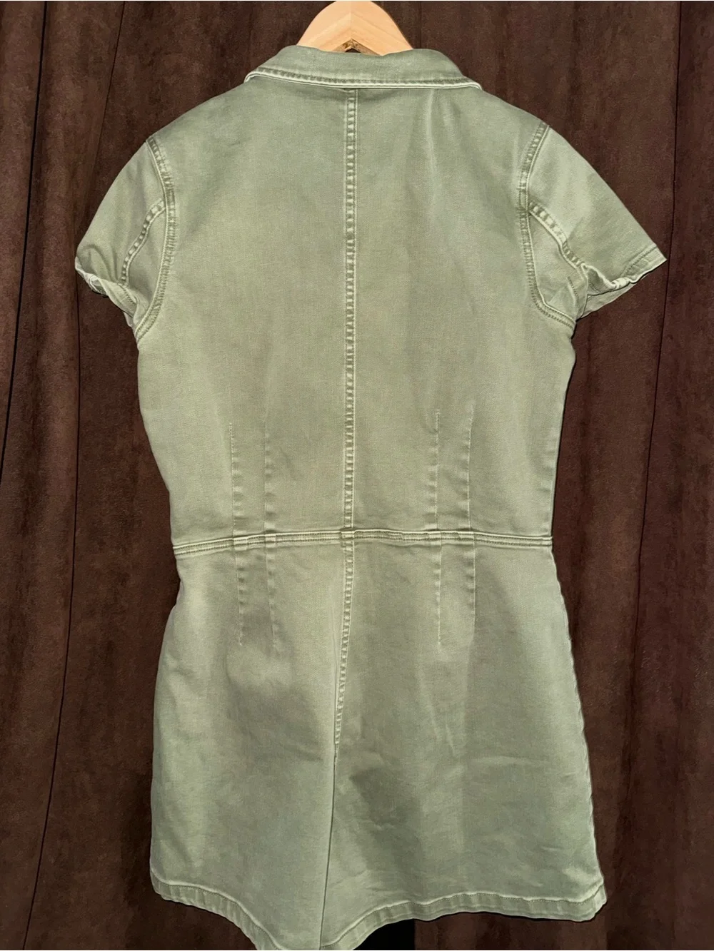 Free People Denim Romper olive